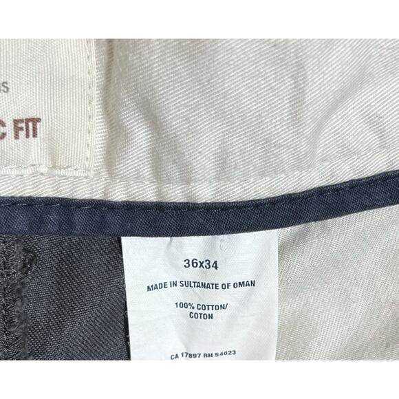 Gap Khakis‎ Classic Fit Chino Pants Mens Size 36x34 Gray Cotton Pockets Straight - Picture 4 of 9
